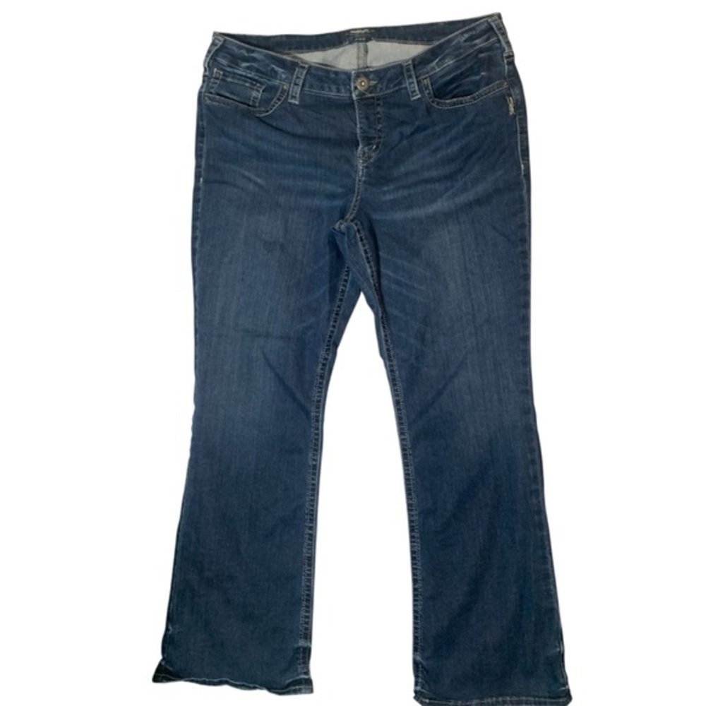 Silver Jeans Dark Blue Slim Boot Cut Women's Jeans Size 16 L